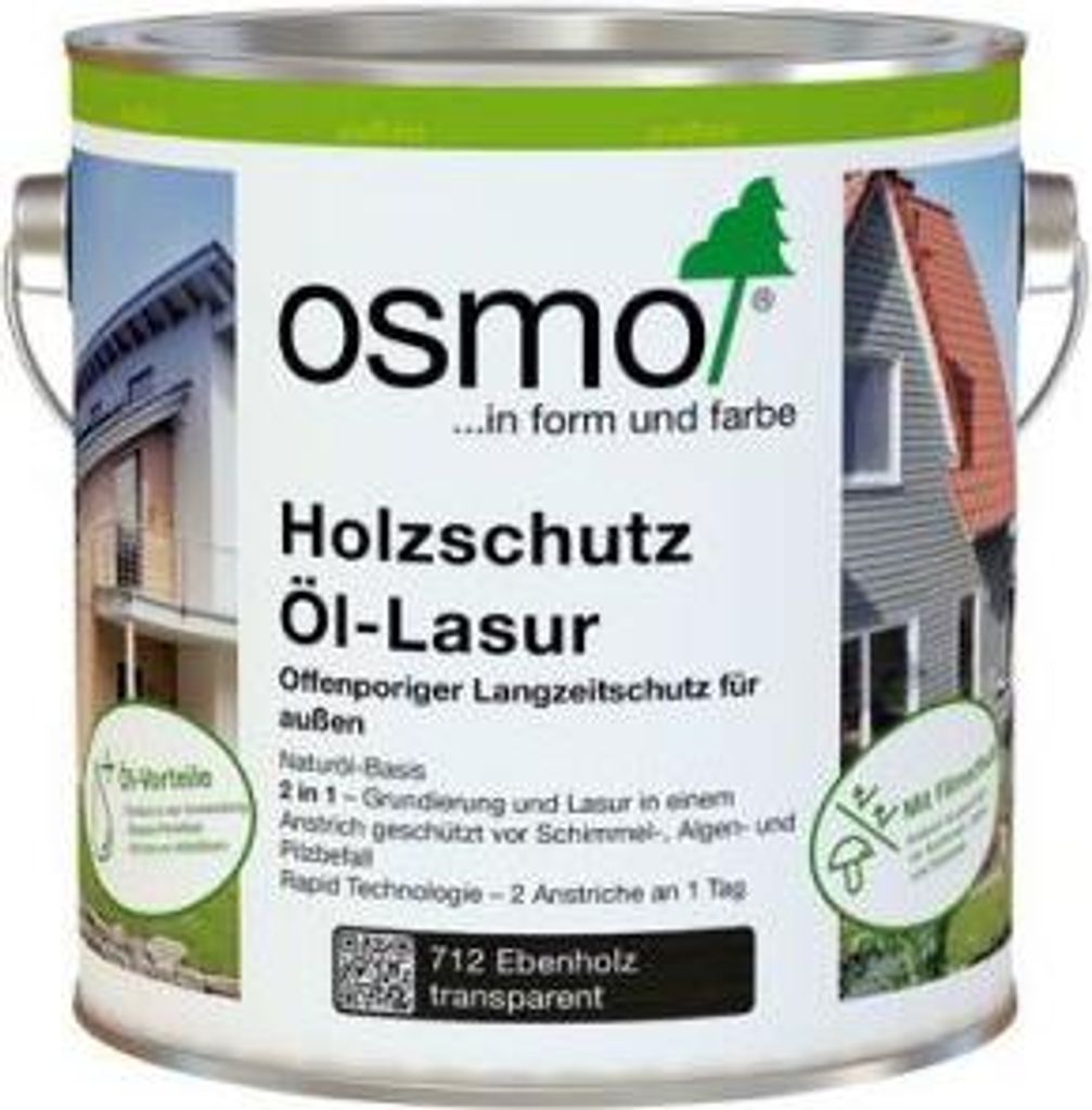 Osmo Holzschutz Öl-Lasur Ebenholz 0,75 l - 12100017 Produktbild 