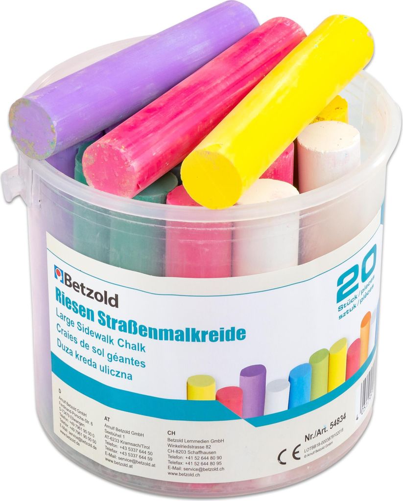 Betzold - Straßenkreide - farbige Stangen Straßen-Malkreide Produktbild 1