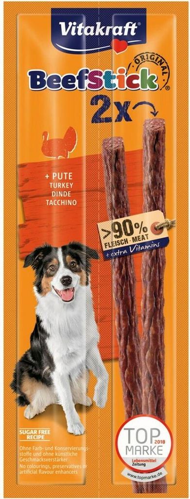 Vitakraft Beef-Stick tacchino per cani 2 pezzi Immagine del prodotto 