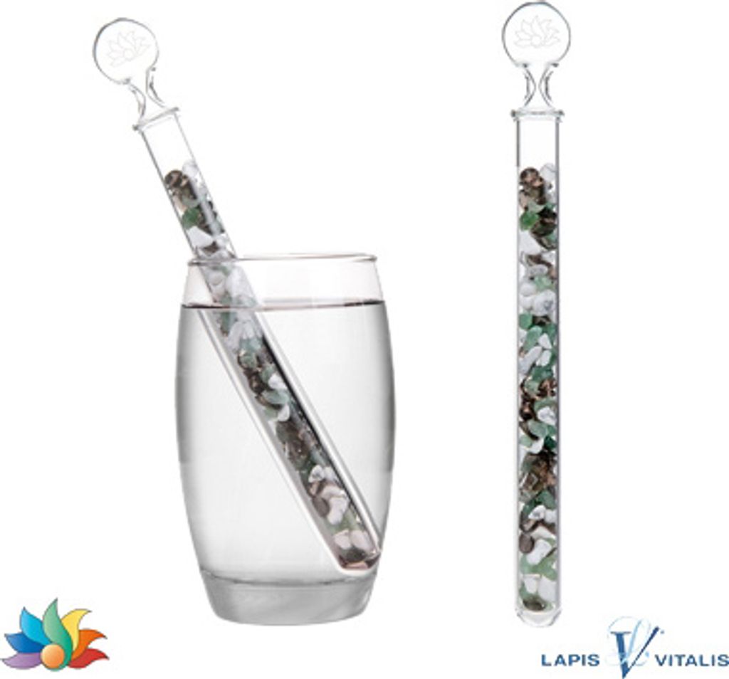Edelsteinwasser ANTI STRESS Aventurin Rauchquarz Magnesit Blume des Lebens