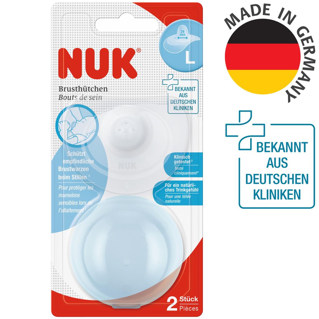NUK Brusthütchen Silikon Gr. L 2Stück Stillhütchen mit Produktbild 