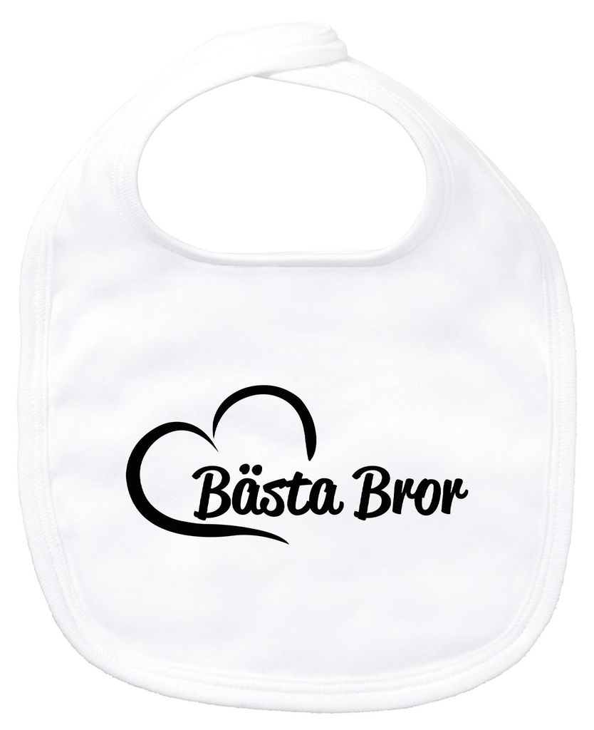 Huuraa Baby Lätzchen Bästa Bror Hjärta White Klettverschluss Baumwolle Latz Geschenkidee