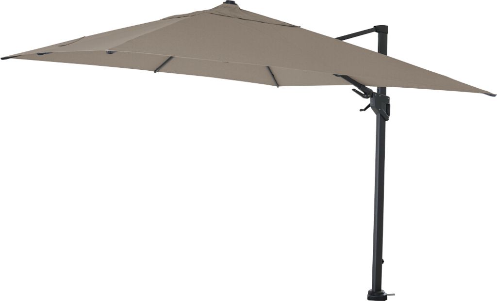 Siena Garden Bosco N+ Ampelschirmanthrazit/taupe 300 x 300 cm Gestell Aluminium anthrazit, Bezug 100% Polyester, 280g/m² in taupe-meliert