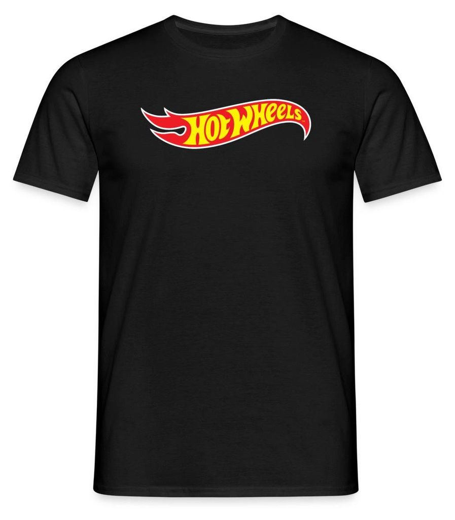 Spreadshirt Hot Wheels Klassisches Logo Männer T-Shirt, M, Schwarz
