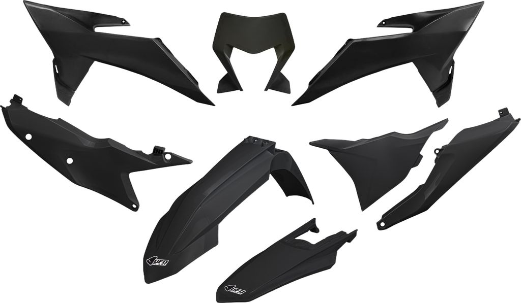 Verkleidungskit UFO PLAST 8-teilig Verkleidungssatz Kunststoff, Farbe:schwarz