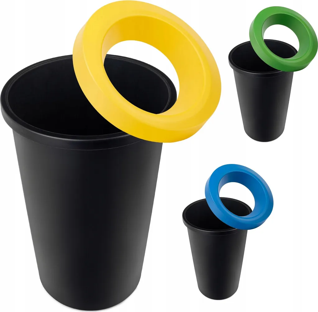 Lot de 3 poubelles modulables 25L KADAX - Système de tri compact - 5
