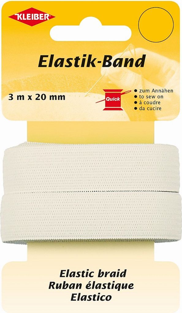 Élastique KLEIBER 3 m x 20 mm blanc Image du produit 