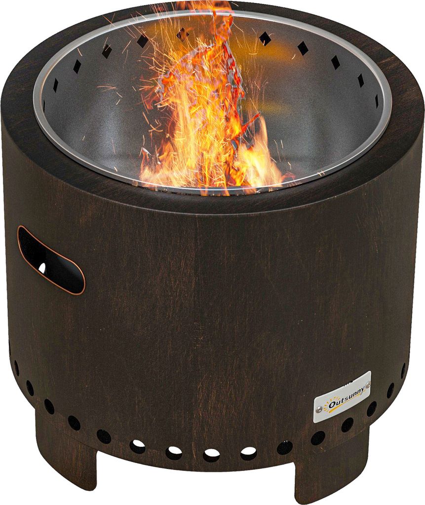 Outsunny Feuerschale rauchfrei Tischfeuer Ø45cm Feuerstelle Produktbild 