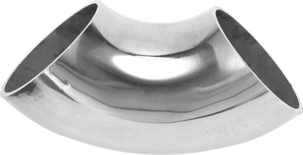 90 Grad Bogen Ellenbogen Auto Modifizierte Auspuffrohrleitung Rohrleitung 2" Zoll OD Dicke 1,2mm/18GA 51x125x1,2mm 201 Edelstahl Silberton