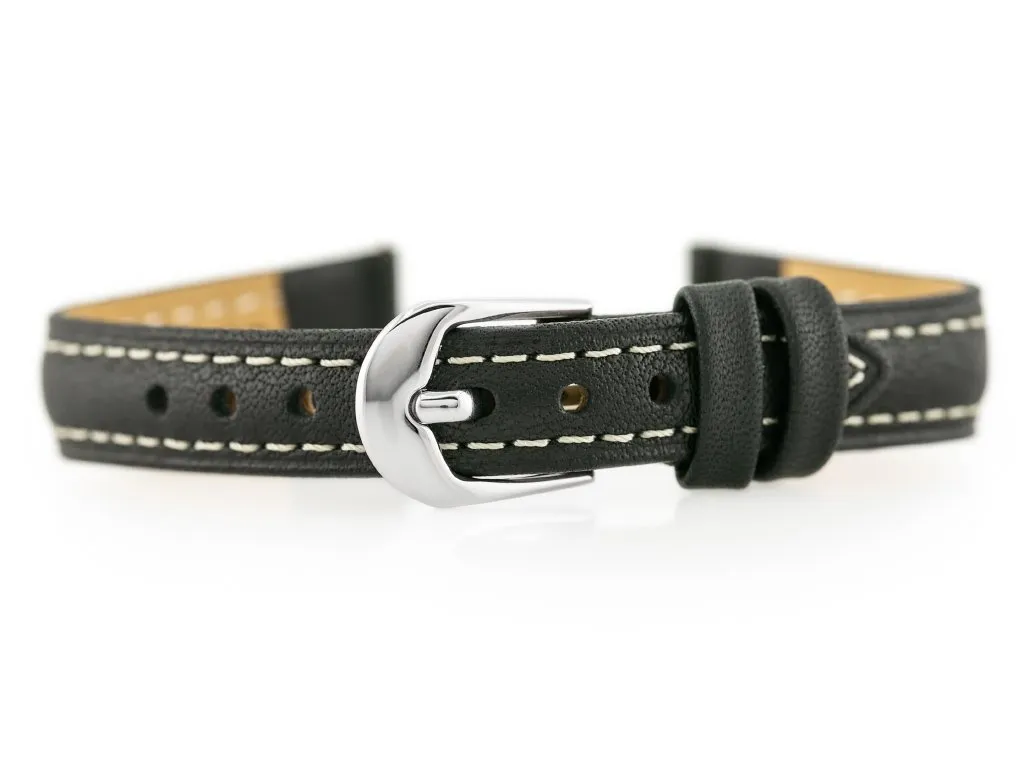 Bracelet Montre 12mm Cuir pour Bisset BS-158 - Accessoire de Rechange