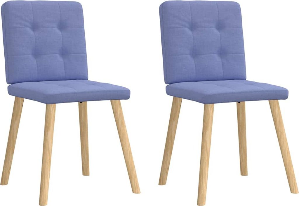 Esszimmerstühle 2 Stk. Jeansblau Stoff