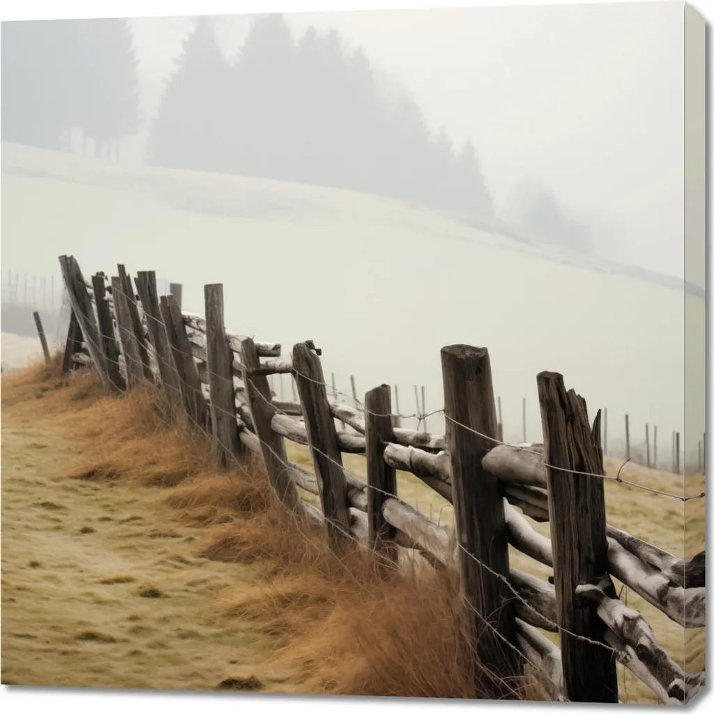 Quadro 90x90 Nebbia Moderno | Decorazione Minimal Wall Art - 1