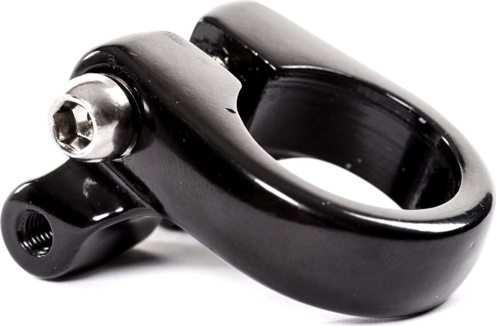 Sattel Schelle Klemme M-Wave mit Gepäckträger Befestigung Ösen 28,6mm Alu schwarz
