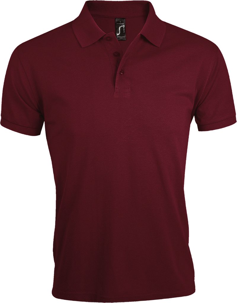 SOLs Herren Prime Pique Polo-Shirt, Kurzarm PC493 (2XL) (Burgunder)