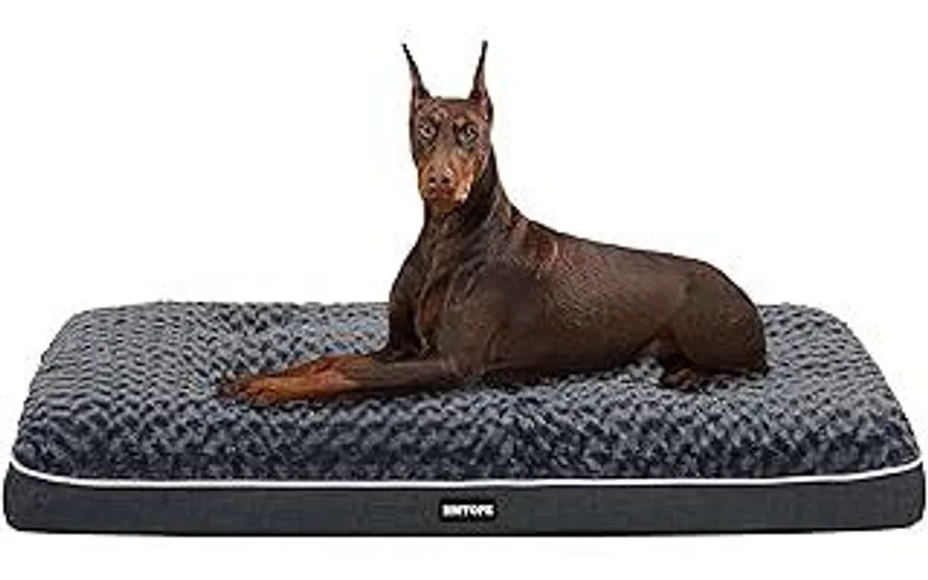 Lettino ortopedico per cani, tappetino per cani a due piani, cuscino lavabile per cani, cesta rimovibile per cani, 120 cm per cani di grossa taglia, grigio scuro