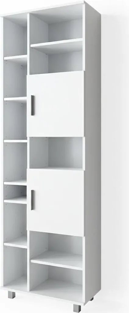 Rangement Salle de Bain Blanc 60x190 cm Vicco Gain de Place