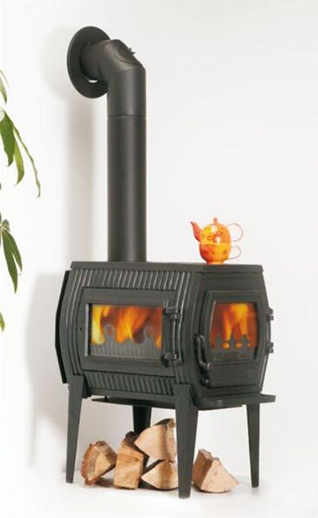 Globe-fire Charon II Kaminofen Guss schwarz 7kW
