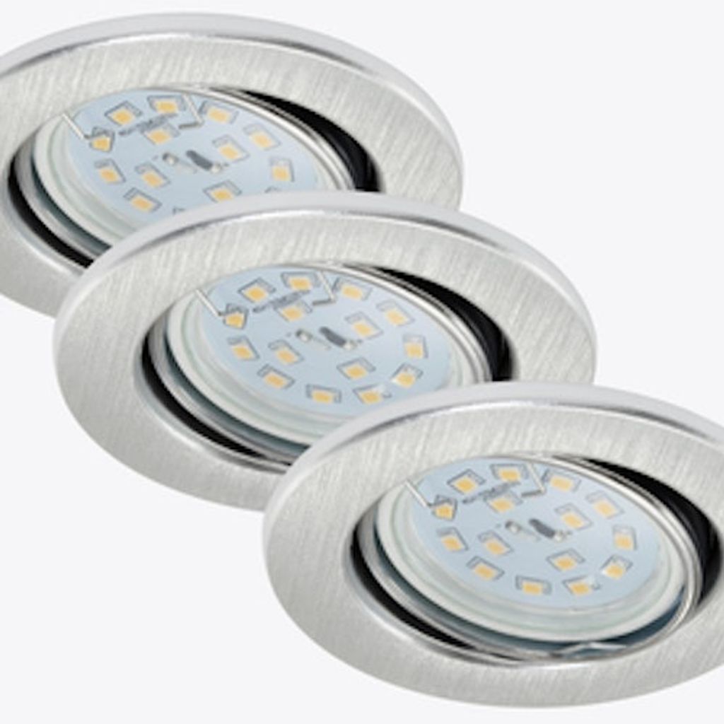 Briloner LED Einbauleuchten alu 3er-Set 3xGU10/5W (7220-039)