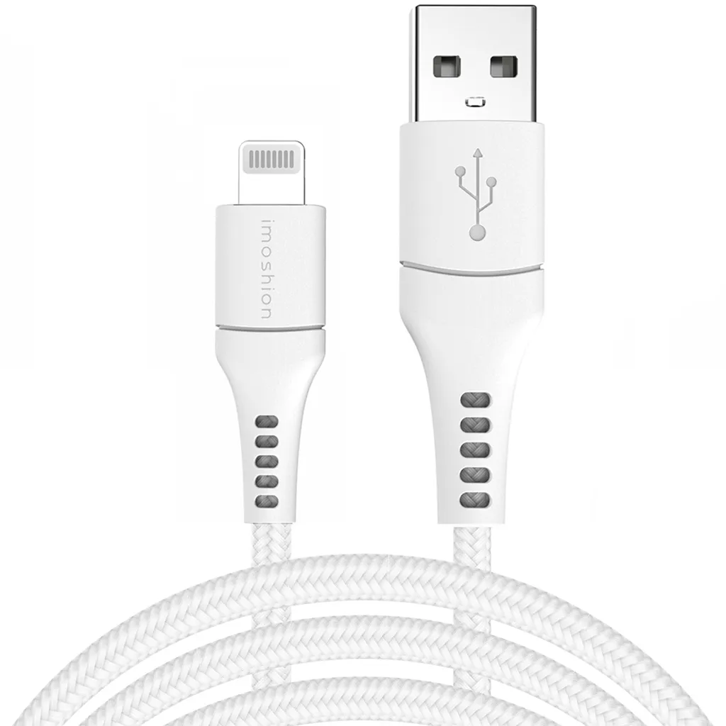 cavo da Lightning a USB con MFI di imoshion - Tessuto intrecciato - 3 m - Bianco