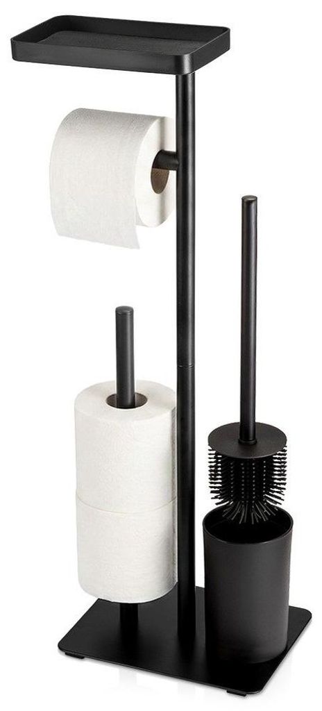 Vilde | WC stojan 65 cm - čierny - držiak toaletného Obrázok produktu 