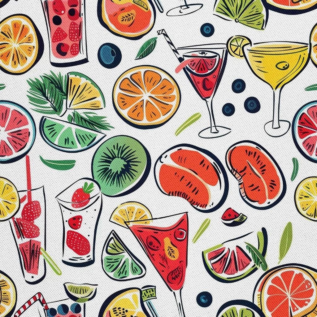 OUTDOOR DEKOSTOFFE OXFORD - Motiv Cocktail | DX8568