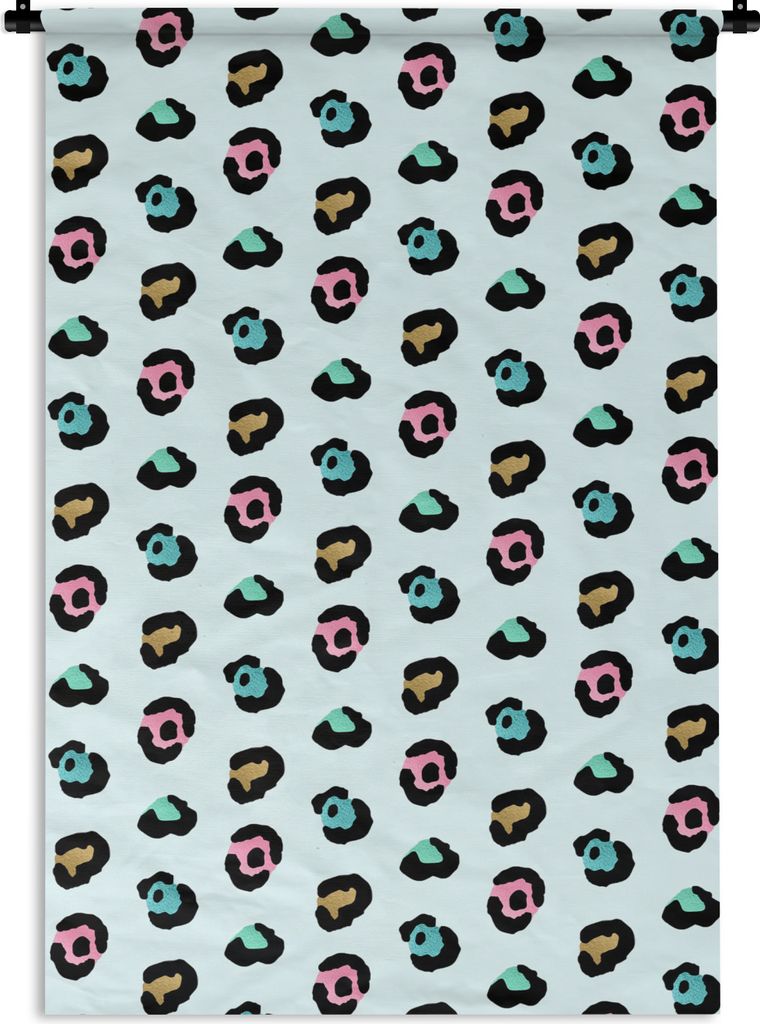 MuchoWow Wandteppich Wandbehang Farben - Pantherdruck - Muster 90x135 cm Tapisserie Dekoration Wandtuch - Baumwolle - Wandskulptur