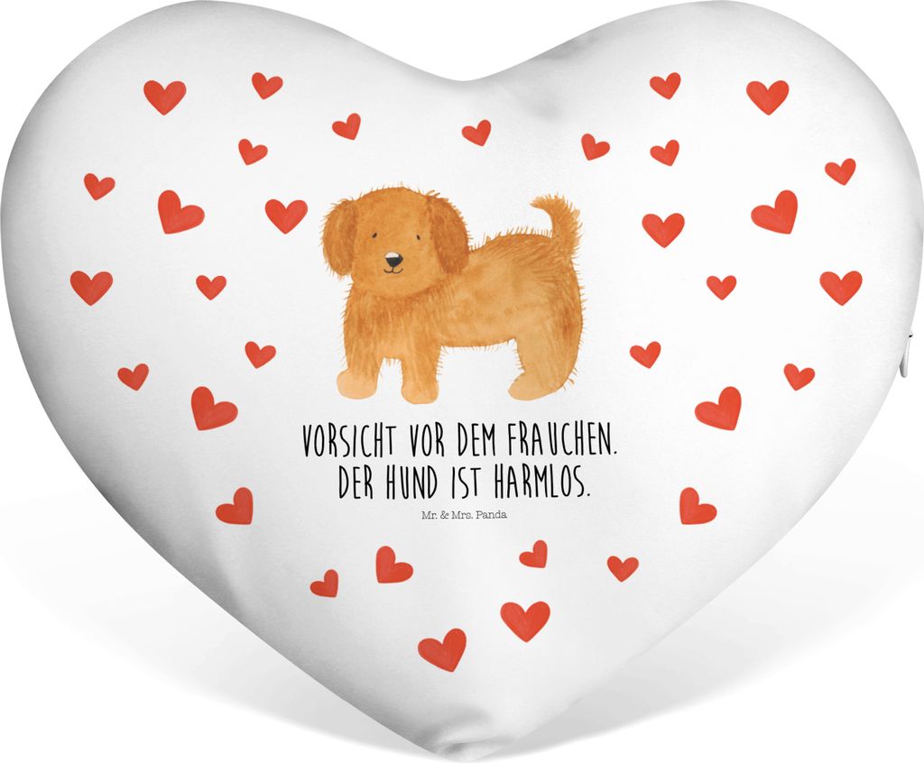Mr. & Mrs. Panda Dekokissen Hund Flauschig - Weiß - Geschenk, Sprüche, Niedlich, Hundeliebe, Kuschelkissen, Liebeskissen, Vierbeiner, Hunde, deko...