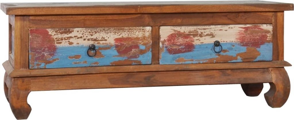 TV-Schrank 110x35x40 cm Teak Altholz