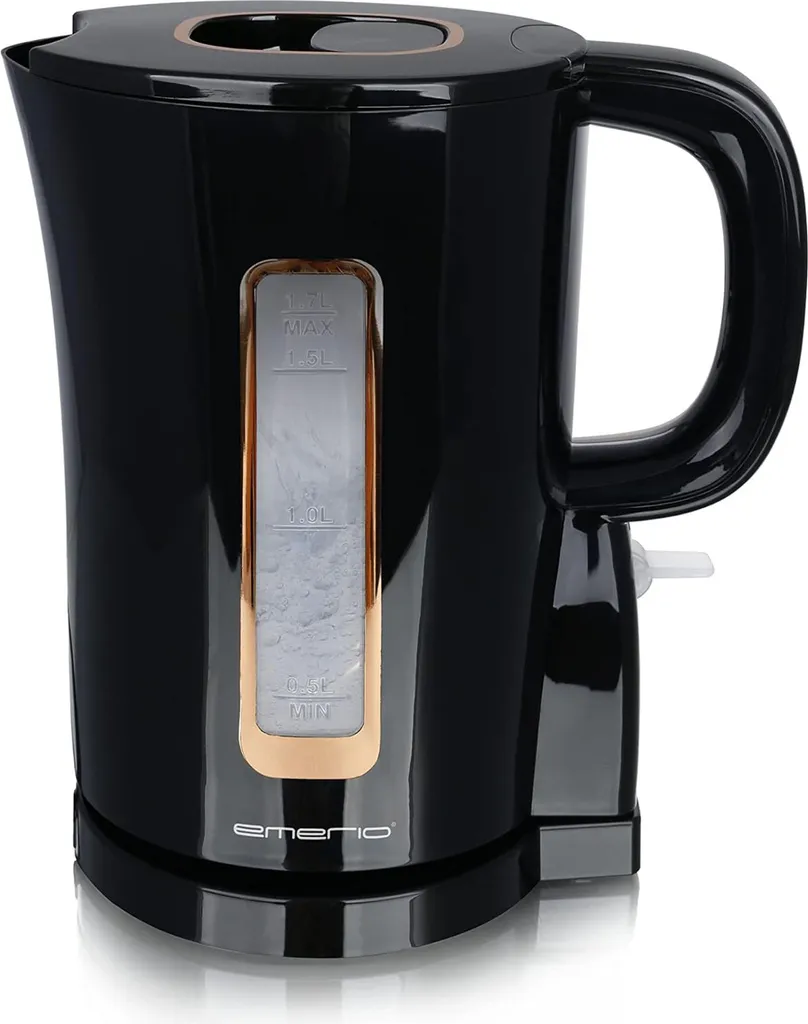 Bouilloire électrique 1.7L Emerio noire à arrêt automatique 2200W