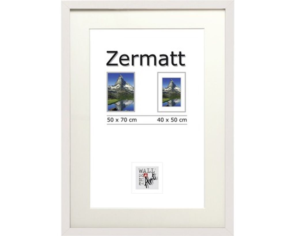 Bilderrahmen MDF Zermatt weiß 50x70 cm Produktbild 