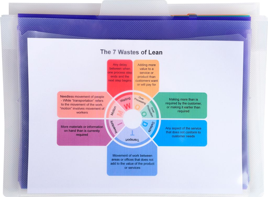 Exacompta 55898E Premium Kunststoff-Fächermappe Crystal zum Aufhängen für DIN A4 6 vollfarbige Fächer mit Etikettenhalter inklusive 2 Etiketten...