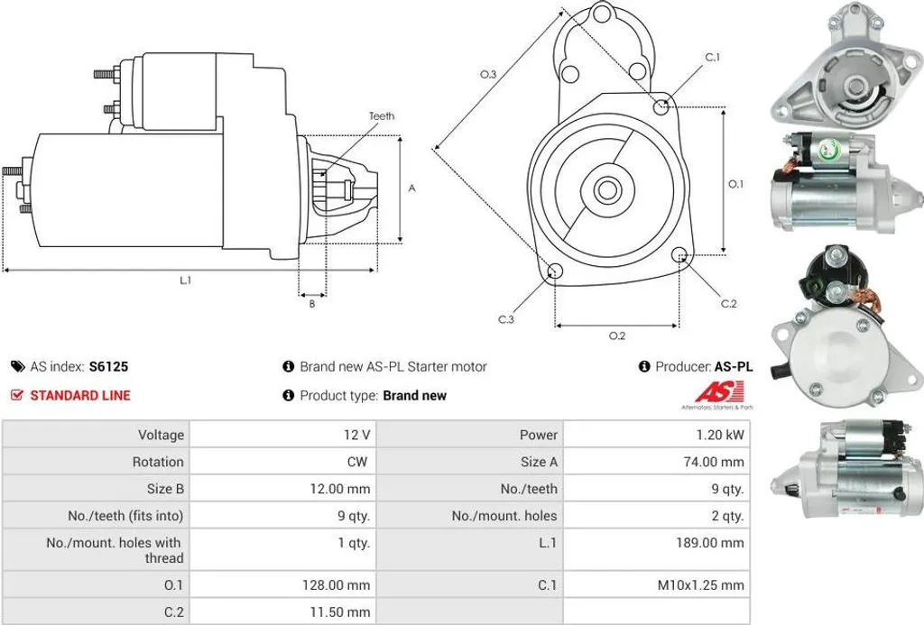 Démarreur pour Toyota Yaris 1.0 16V et 1.3 16V Moteur 1SZ-FE 2SZ-FE 99-05 - 5