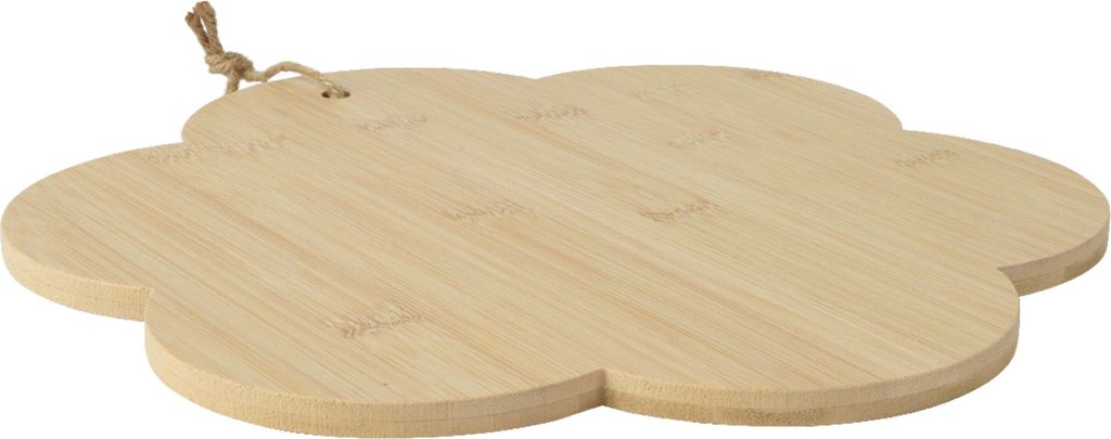 Schneidebrett 30cm Bambus Blumenform Natur Braun Produktbild 