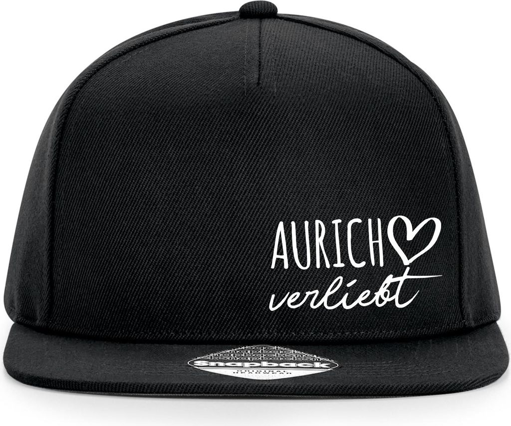 Huuraa Cappy Mütze Aurich verliebt Black Polyester Snapback Kappe Geschenkidee