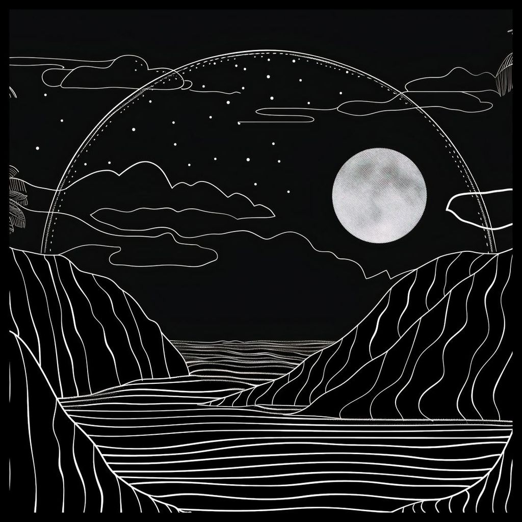 Plakat 80x80cm Aura der Nacht-Tropen