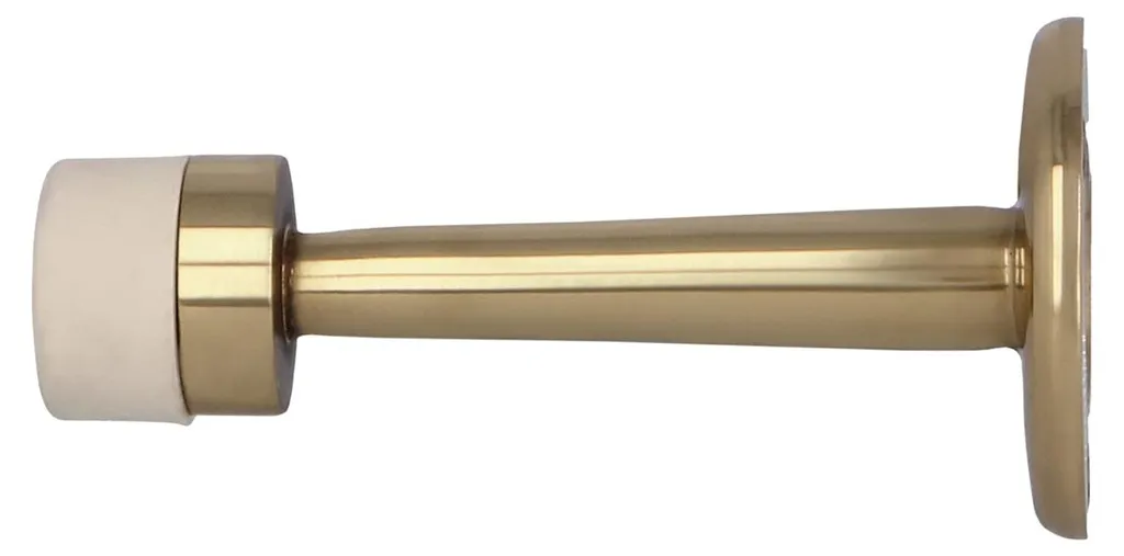 Arrêt de porte mural cylindrique en laiton poli 75mm pour intérieur chic