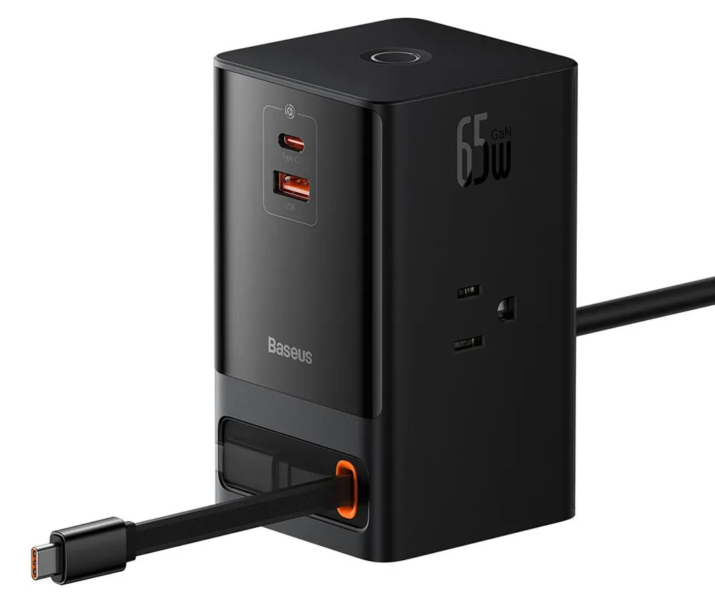 Baseus PowerCombo PSLR000101 - Multiprise 65W GaN avec 3 AC et USB-C