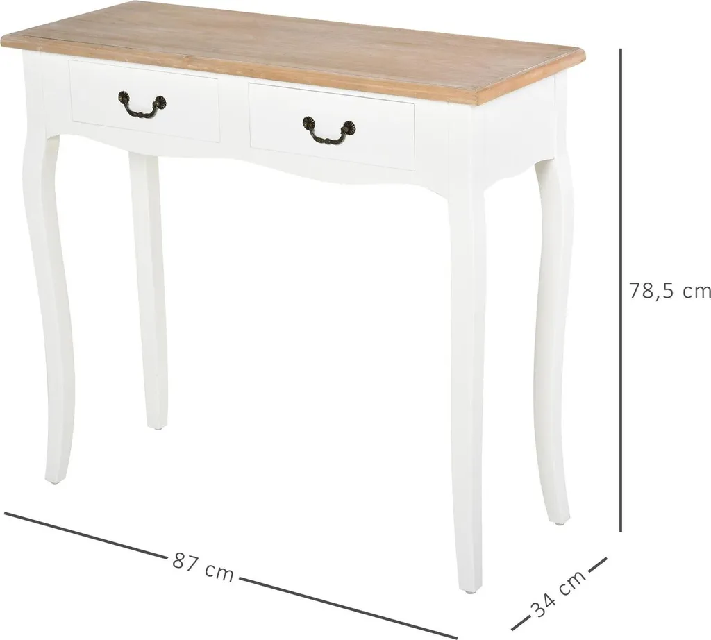 Console de rangement 2 tiroirs pour optimiser vos petits espaces - 3