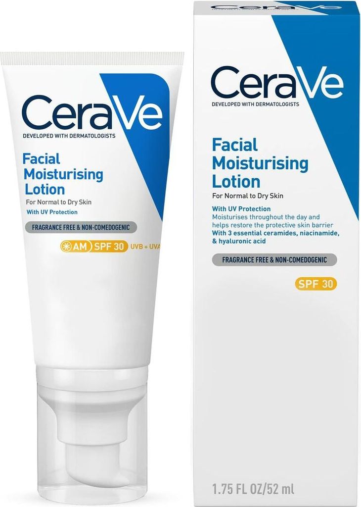 CeraVe Feuchtigkeitsspendende Gesichtslotion Spf 30 52 ml Produktbild 