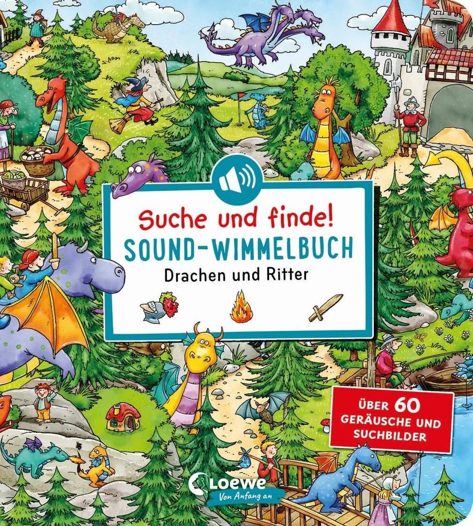Loewe Suche und finde! Sound-Wimmelbuch - Drachen und Ritter