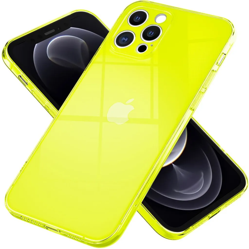 Custodia NALIA iPhone 12 Pro Max Giallo Trasparente - Design Essenziale