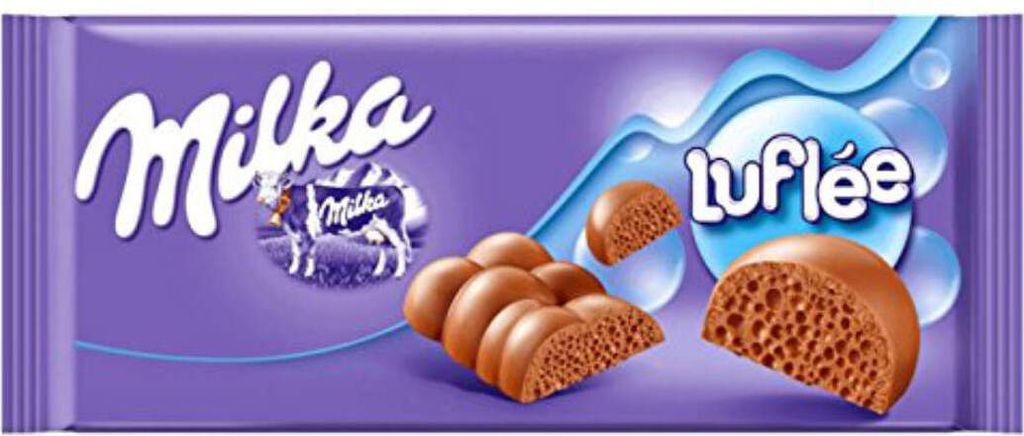 Milka Luflee Alpenmilchschokolade Luftschokolade Produktbild 
