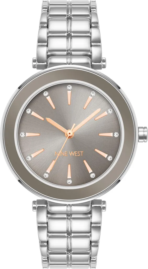 Horloge de bureau professionnelle NW/3021GYSV pour gestion du temps gris