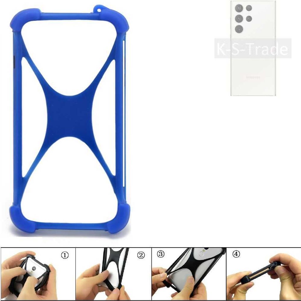 K-S-Trade Handy Hülle kompatibel mit Samsung Galaxy S23 Ultra Silikon Schutzhülle Cover Case Bumper Silikoncase TPU Softcase Schutz Hülle