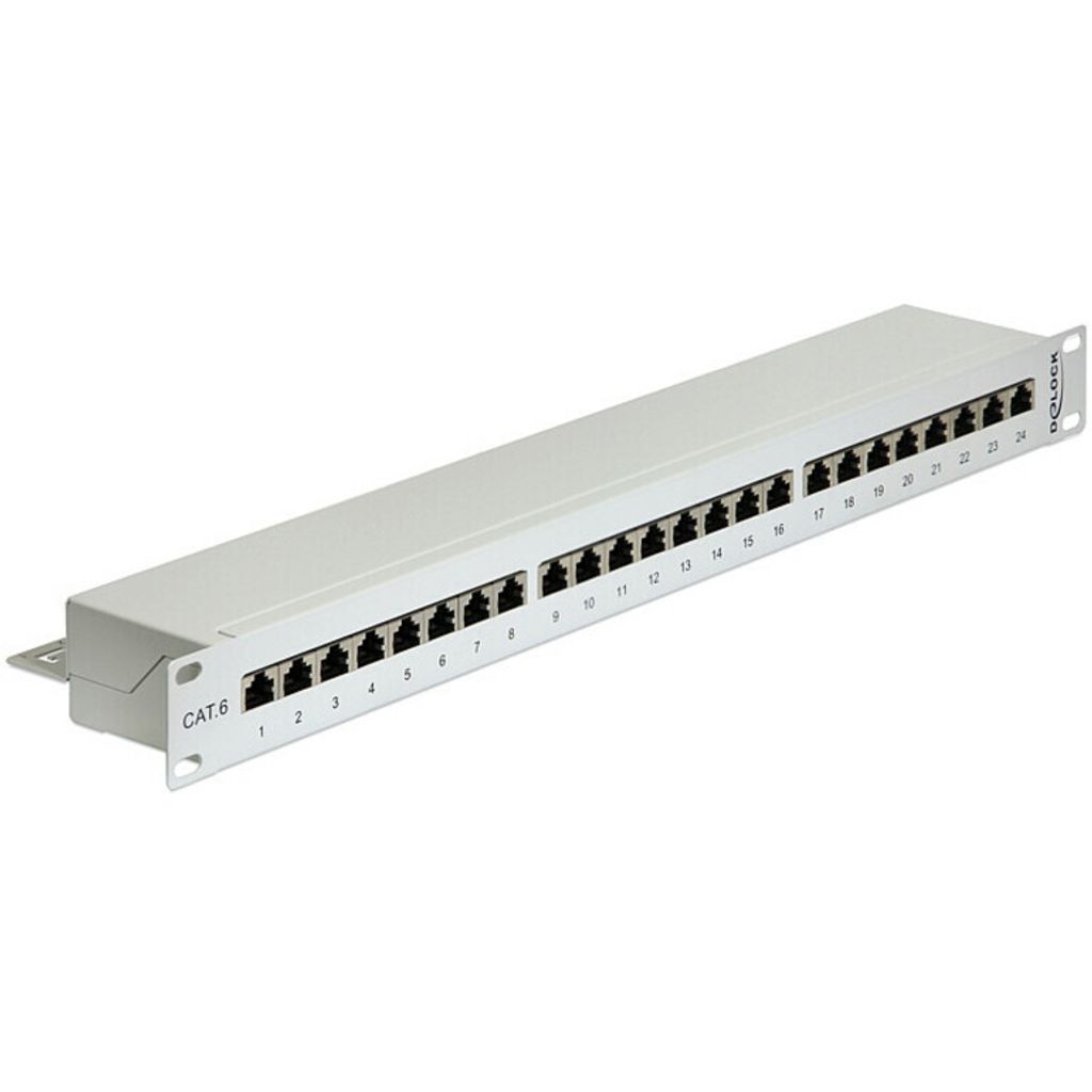 Delock 193 Patchpanel 24 Port Cat.6 grau