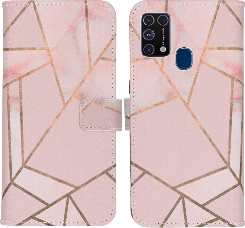 imoshion Design TPU Klapphülle Samsung Galaxy M31 - Pink Graphic
