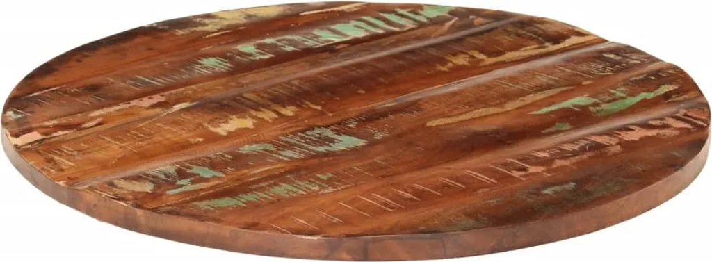 Piano Tavolo Rotondo 70cm Legno Massiccio Antico vidaXL | Offerta