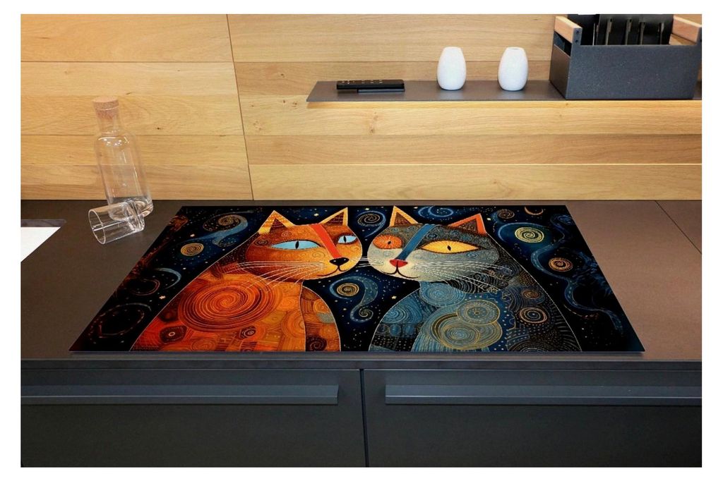 Herdabdeckplatte/Spritzschutz aus Glas, 1-teilig, 90x52cm, für Glaskeramik- und Induktionsherde
