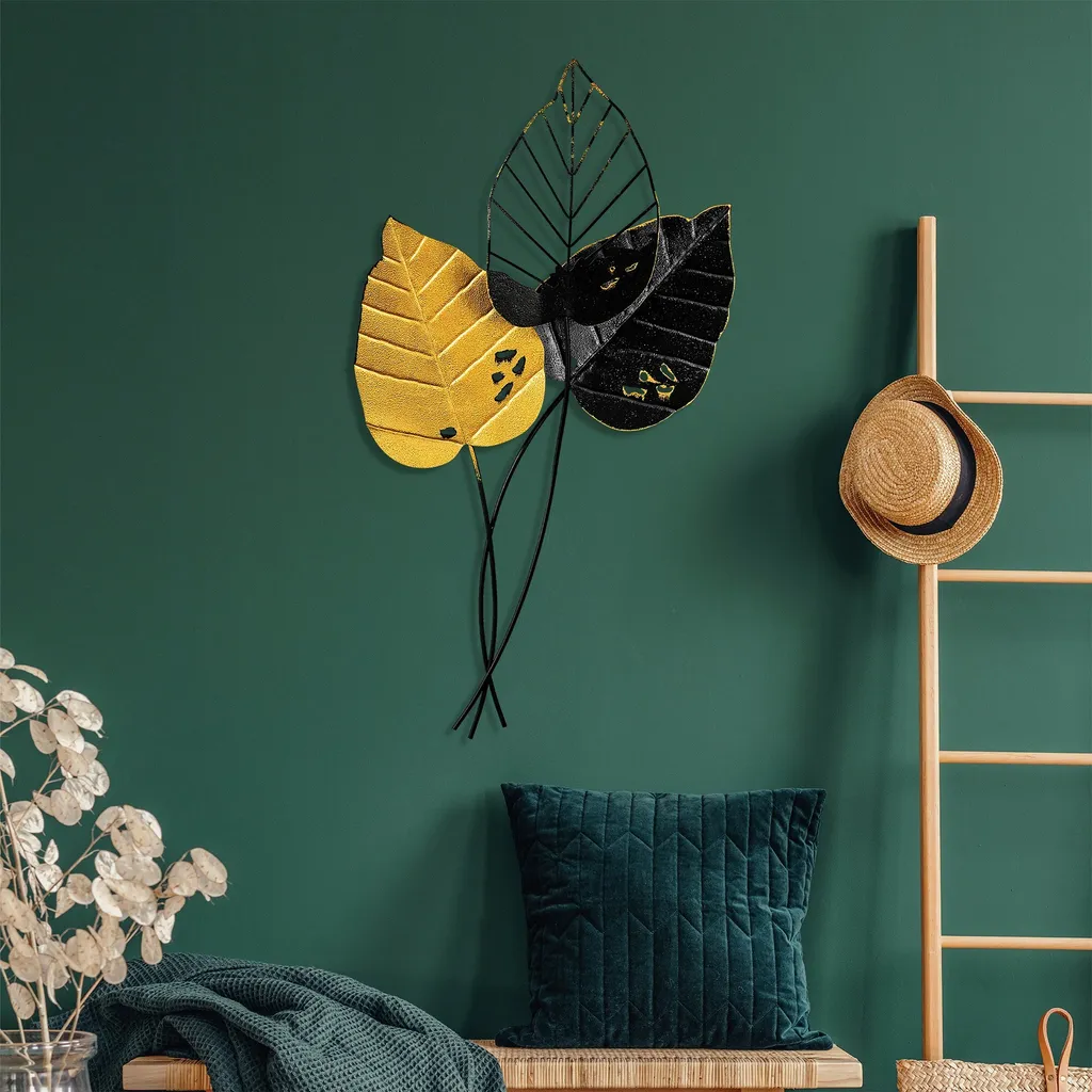 Wallity Fall 2 Décoration Murale Métal Jaune 45x85 cm Design Moderne