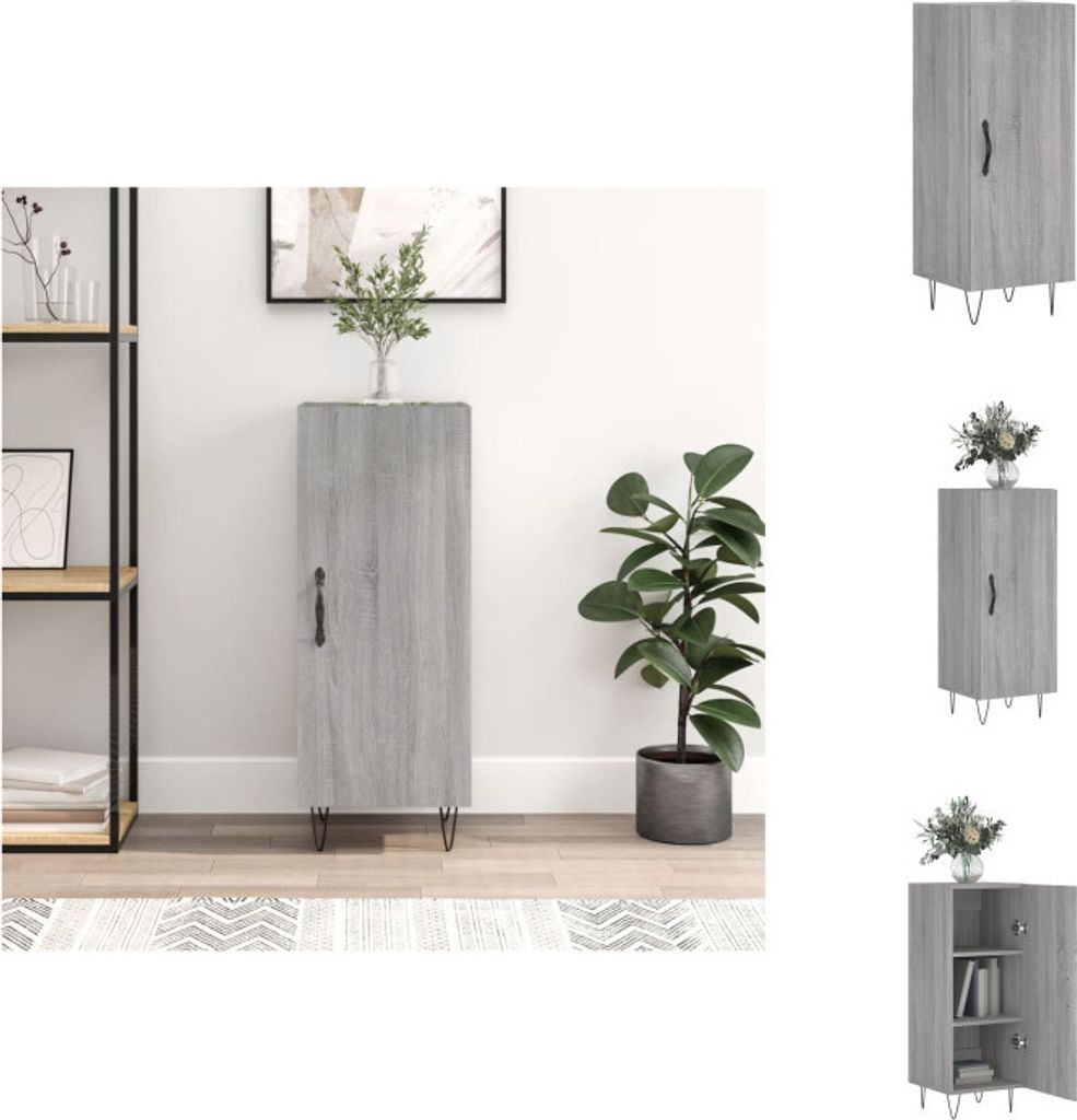 vidaXL Sideboard Grau Sonoma 34,5x34x90 cm Holzwerkstoff - Sideboards